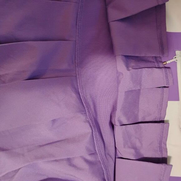 Lululemon Women's Power Purple White Built-in Shorts Pace Setter Run Skirt - Picture 7 of 10